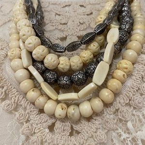 Ivory multi strand statement necklace by Chico’s